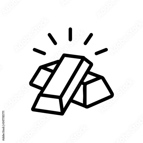 gold bars icon vector. gold bars sign. isolated contour symbol illustration