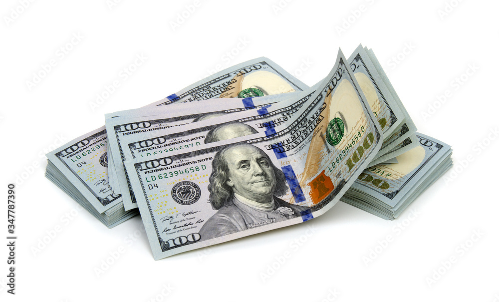 New design of US 100 dollars banknotes New design of US 100 dollars banknotes