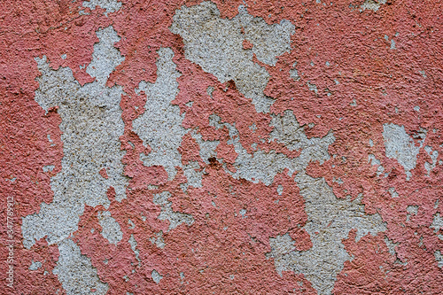 Matière béton et peinture rose craquelé - Arrière plan grunge craquelure © PicsArt