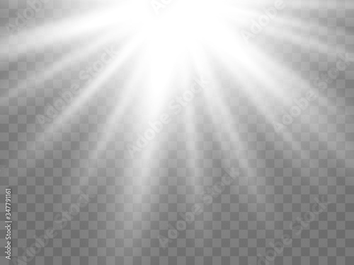 Sunlight on a transparent background