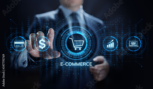E-commerce Online Shopping Digital marketing and sales business technology concept.
