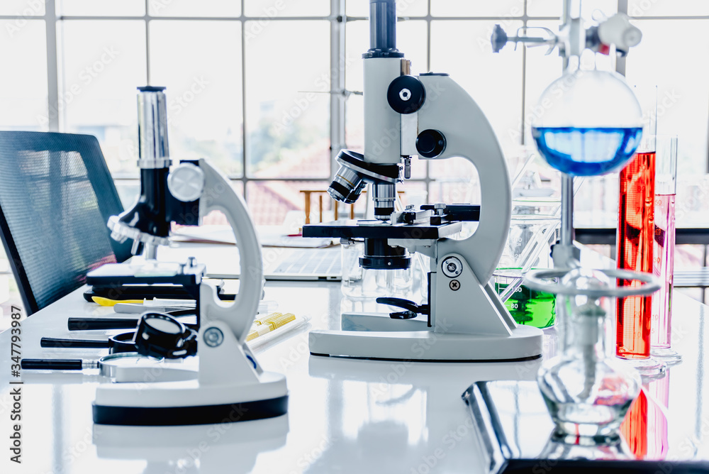 Scientific laboratory equipment in the laboratory. Scientific laboratory equipment in the laboratory.