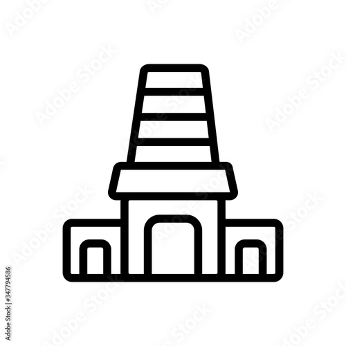 entrance to holy synagogue icon vector. entrance to holy synagogue sign. isolated contour symbol illustration