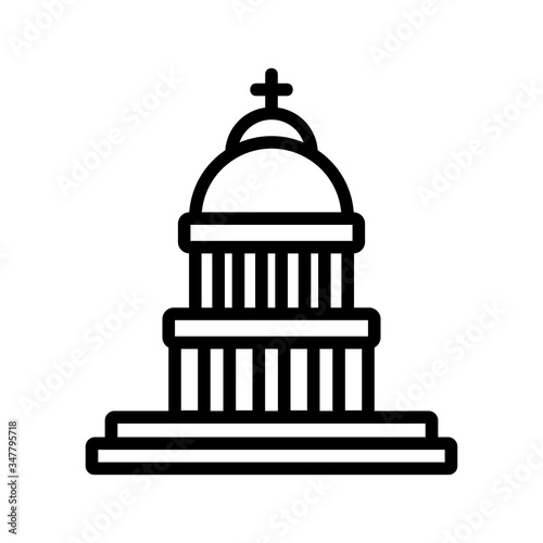 synagogue appearance icon vector. synagogue appearance sign. isolated contour symbol illustration