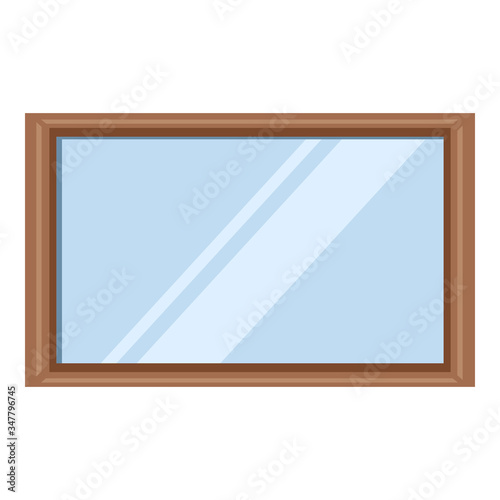 Vector Flat Illustration - Rectangle Mirror