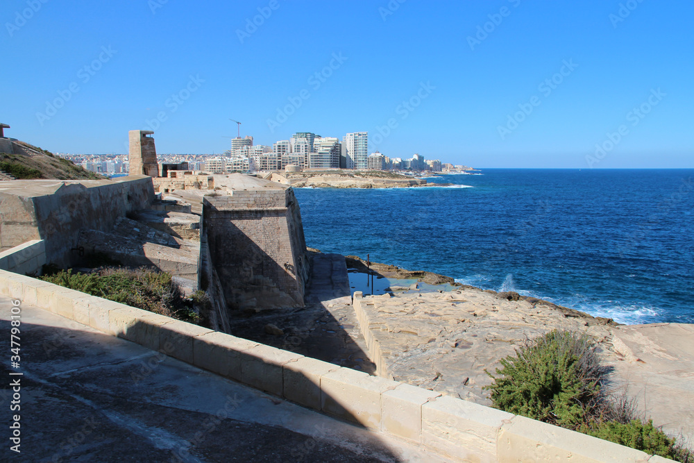 Naklejka premium fort saint elmo in valletta in malta