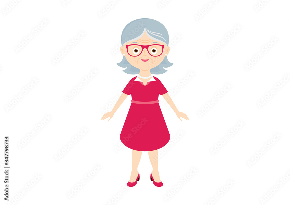 Stylish elderly woman icon vector. Stylish senior lady vector. Happy and smiling elderly woman vector. Happy old woman icon. Modern elderly woman in a pink dress and glasses vector. Cute elderly icon Stylish elderly woman icon vector. Stylish senior lady vector. Happy and smiling elderly woman vector. Happy old woman icon. Modern elderly woman in a pink dress and glasses vector. Cute elderly icon