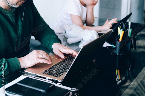 home office with child photo