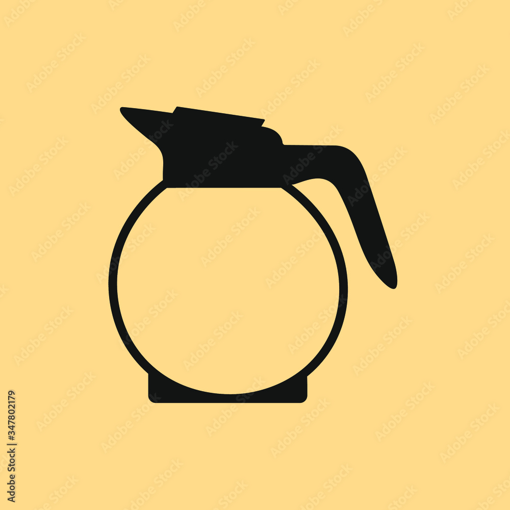 coffee pot icon, vector 
Illustration eps 10
