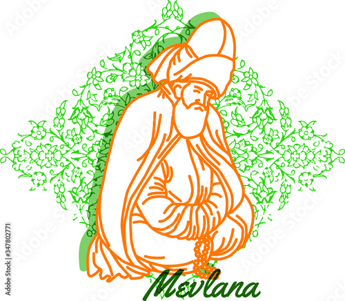 Mevlana drawing background