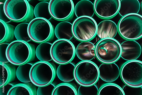 abstract view of plastic pipes
