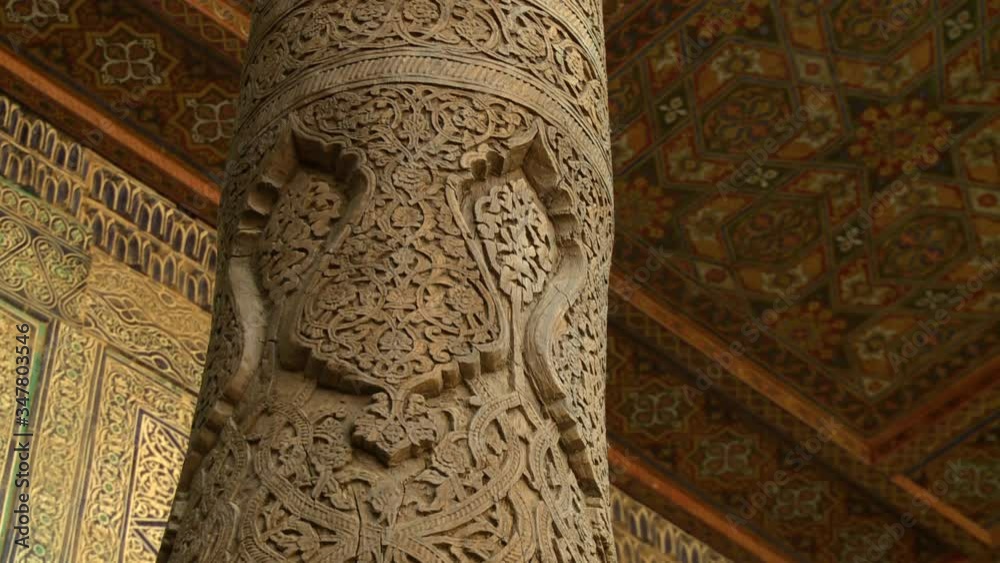 Beautiful oriental architecture of Uzbekistan. Khiva, ancient city on Silk road.