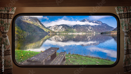 Lake in Hallstatt seen from...