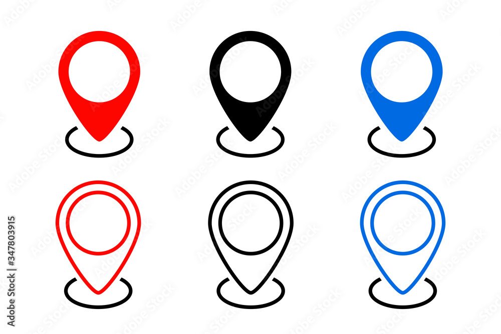 Set of map pointers.Pointer mark on the map.Arrow symbol on isolated background . Gps navigation application . Map pointer symbol. Vector illustration Set of map pointers.Pointer mark on the map.Arrow symbol on isolated background . Gps navigation application . Map pointer symbol. Vector illustration
