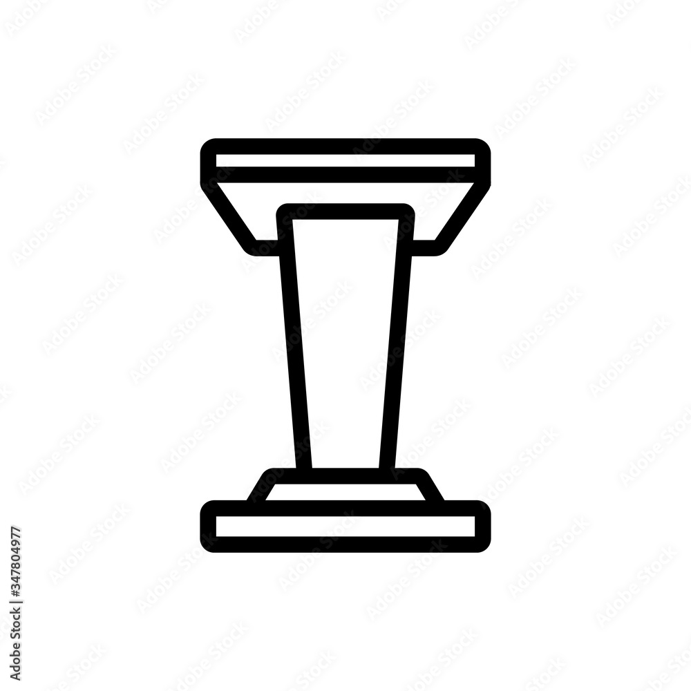 tribune for public icon vector. tribune for public sign. isolated contour symbol illustration