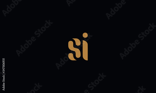 SI Letter Minimal Logo Design Template Vector illustration 