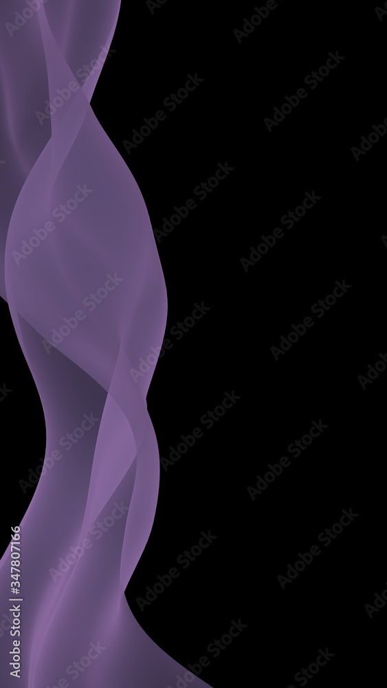 Abstract purple wave. Raster air background. Bright gray ribbon on dark background. Gray scarf. Abstract gray smoke. 3D illustration Abstract purple wave. Raster air background. Bright gray ribbon on dark background. Gray scarf. Abstract gray smoke. 3D illustration