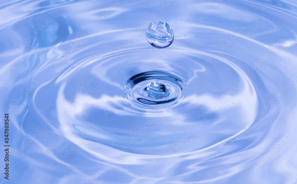 Wasser Hintergrund - Wassertropfen fällt in das Wasser Wasser Hintergrund - Wassertropfen fällt in das Wasser