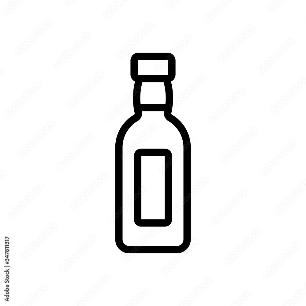 glass bottle of oil icon vector. glass bottle of oil sign. isolated contour symbol illustration glass bottle of oil icon vector. glass bottle of oil sign. isolated contour symbol illustration