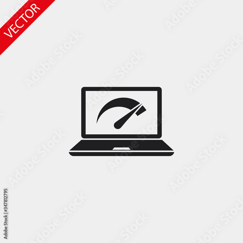 Wallpaper Mural Speed test laptop vector icon , lorem ipsum Flat design Torontodigital.ca