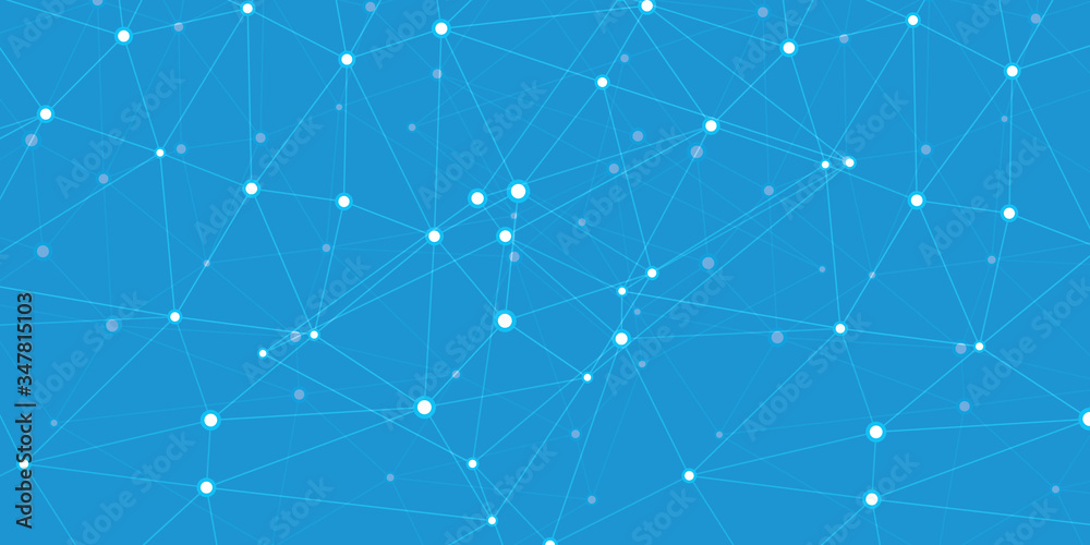 Vector banner design, network connection with lines and dots Vector banner design, network connection with lines and dots