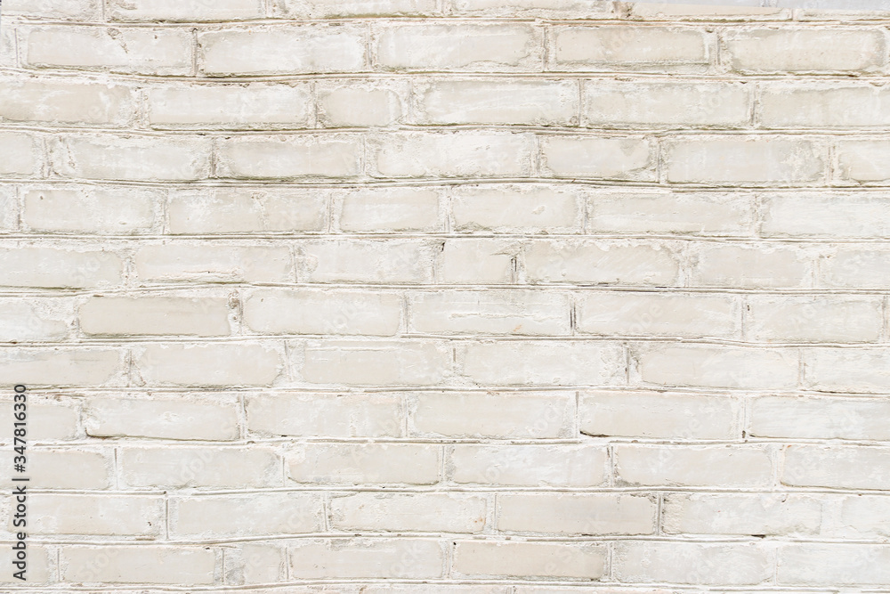 Fototapeta premium old white brick wall background. abstract background
