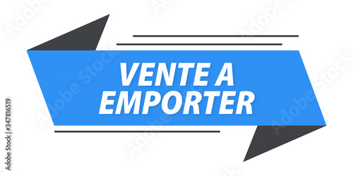 vente à emporter bannière