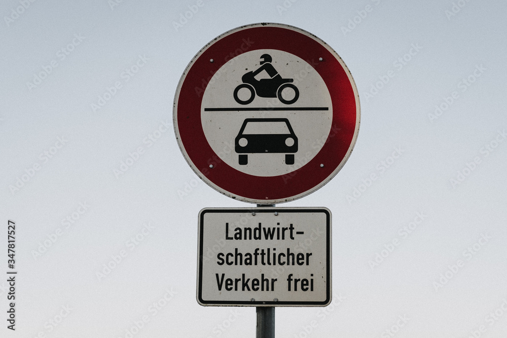 Straßenschild Landwirtschaftlicher Verkehr frei Straßenschild Landwirtschaftlicher Verkehr frei