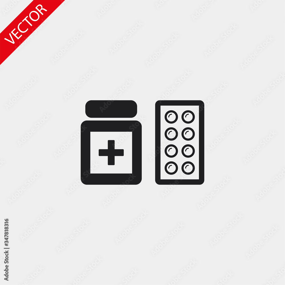 Pills vector icon , lorem ipsum Flat design Pills vector icon , lorem ipsum Flat design