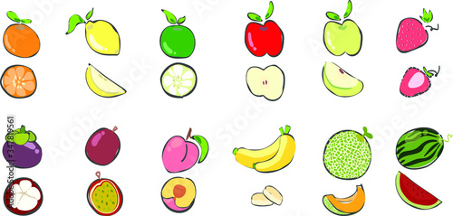 set of fruits