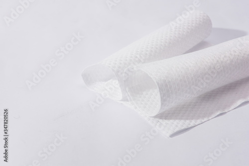 The tissue paper is produced using eco-friendly materials and is isolated against a white background.