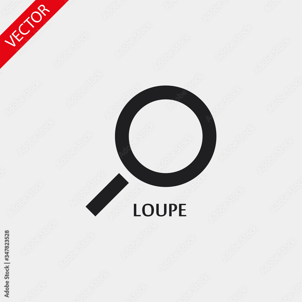 Magnifier with a man vector icon , lorem ipsum Flat design