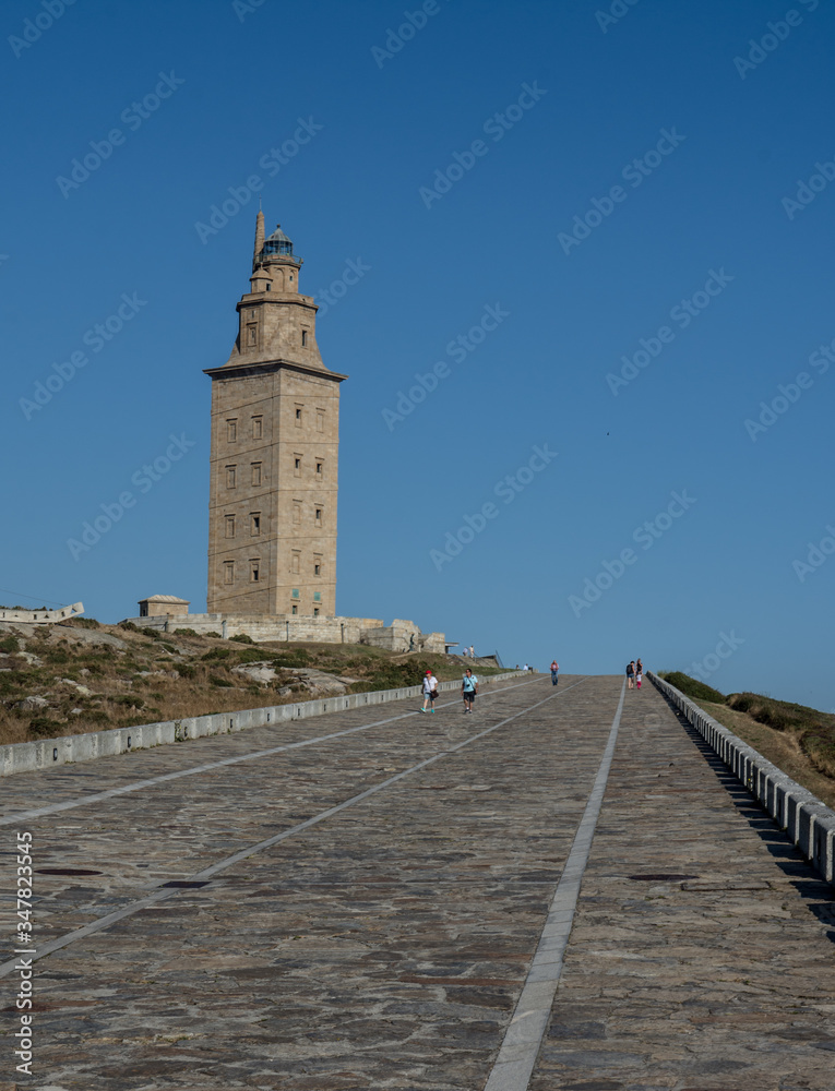 tower of Hercules ancient roman lighthouse on peninsula centre of a coruna galicia