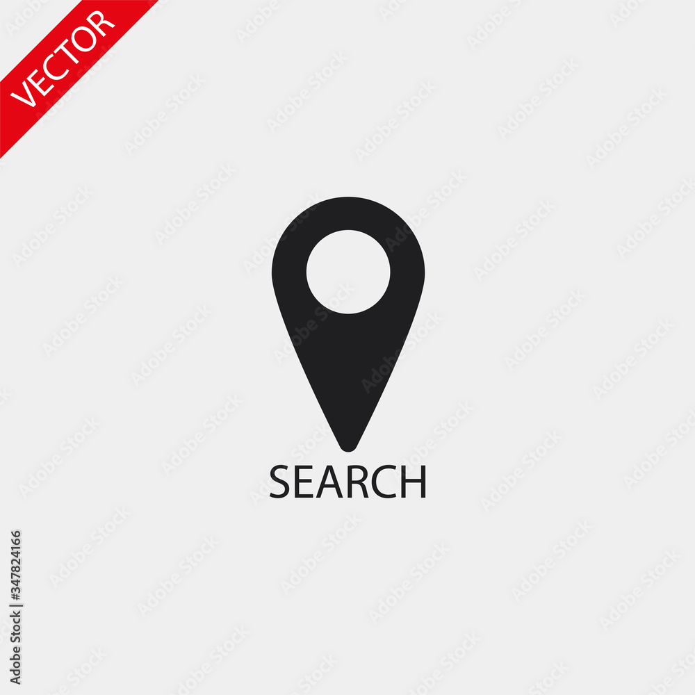 Map pin vector icon , lorem ipsum Flat design Map pin vector icon , lorem ipsum Flat design