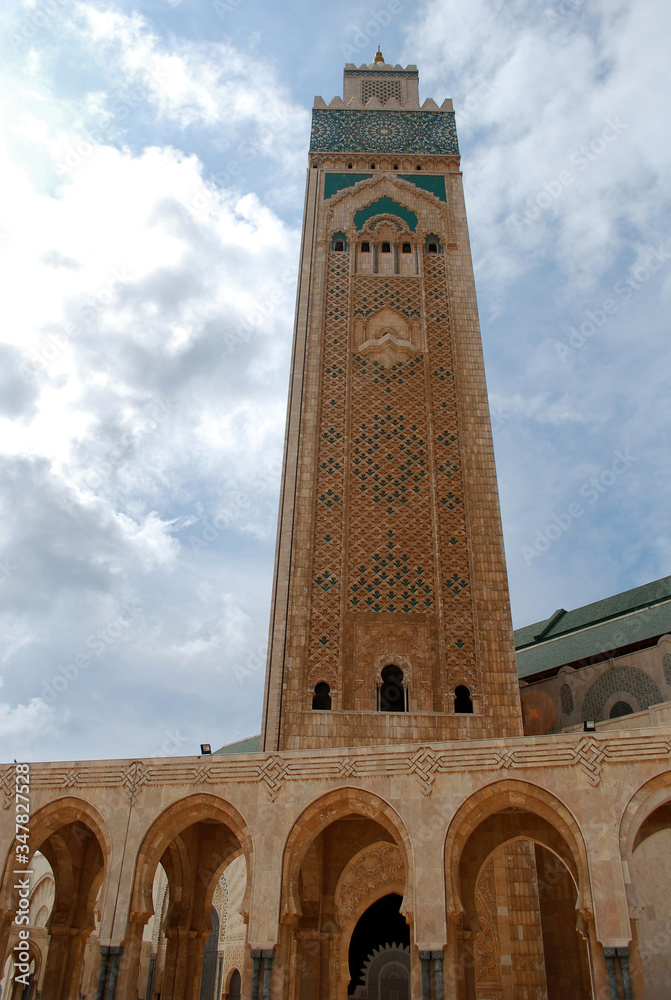 Fototapeta premium Casablanca Hassan II Mosque Minaret