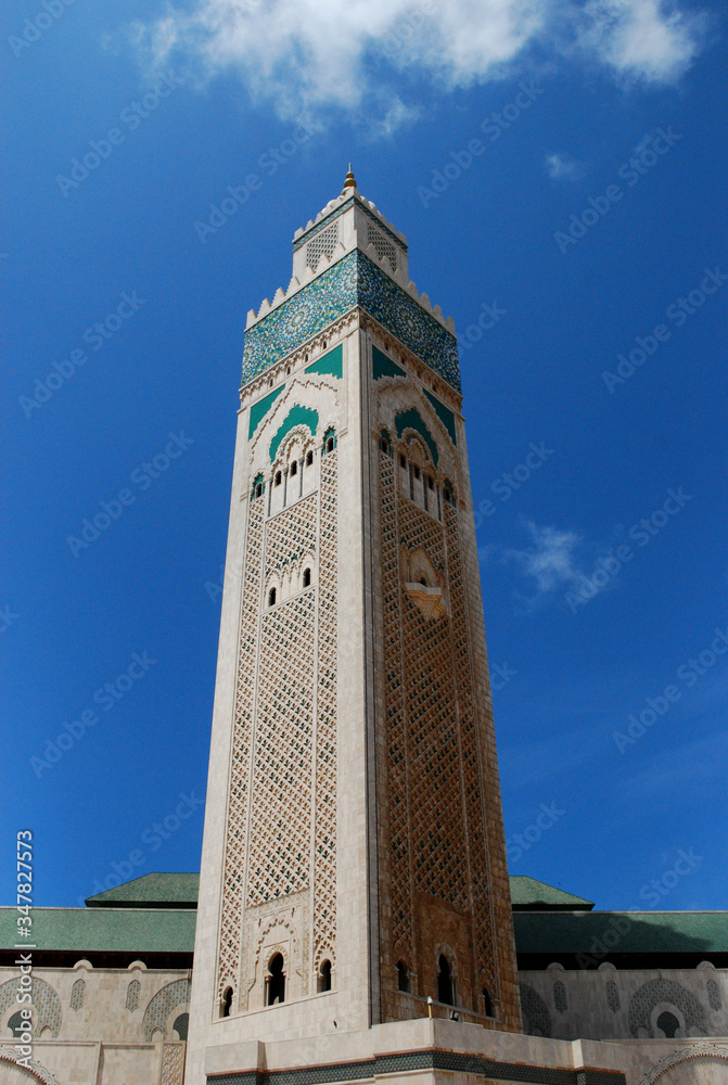 Obraz premium Casablanca Hassan II Mosque Minaret 