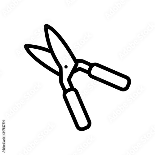 classic-style garden shears icon vector. classic-style garden shears sign. isolated contour symbol illustration