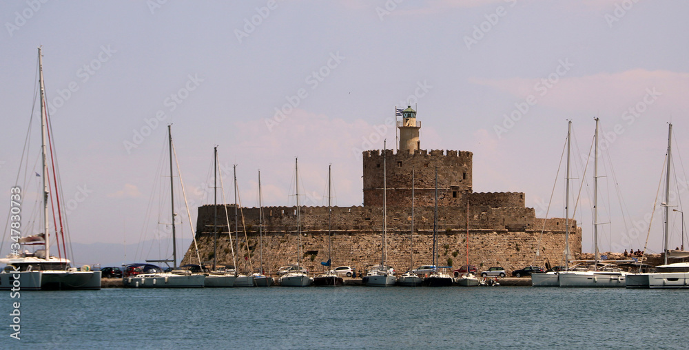 Fort of Saint Nicholas, Mandraki Harbour, Rhodes, Greece