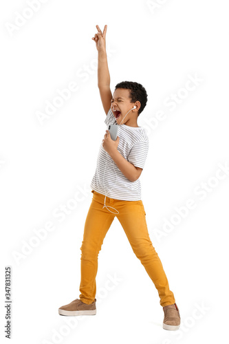 Little African-American boy...