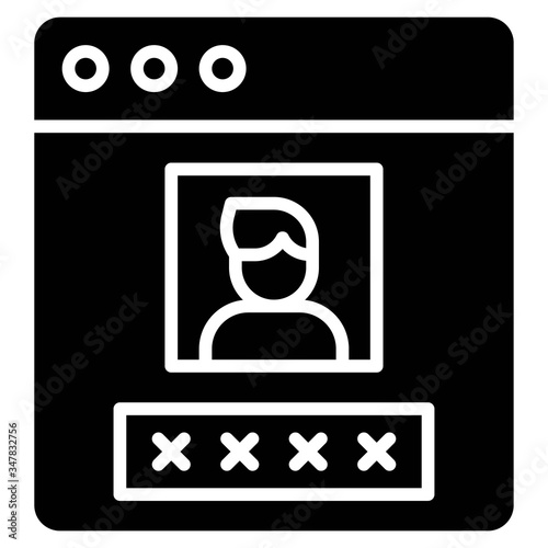 User profile or window interface vector icon