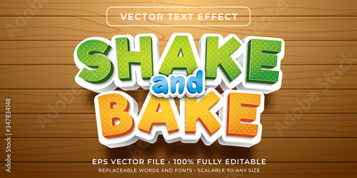 Editable text effect - baking cartoon style