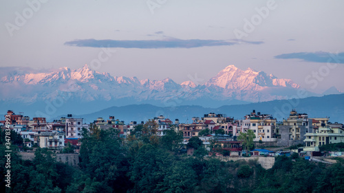 Kathmandu City and the Himalaya Mountains