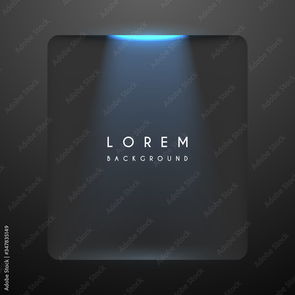 Simple black background with blue backlight Simple black background with blue backlight