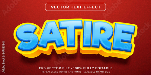 Editable text effect - satirical text style