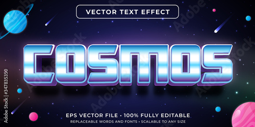 Editable text effect - outer space cosmos style