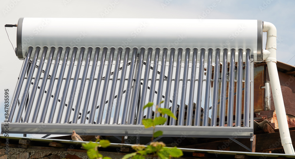Obraz premium Green energy equipment - solar water heater