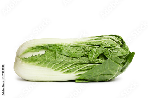 Peking cabbage isolated on a white background, frony view
