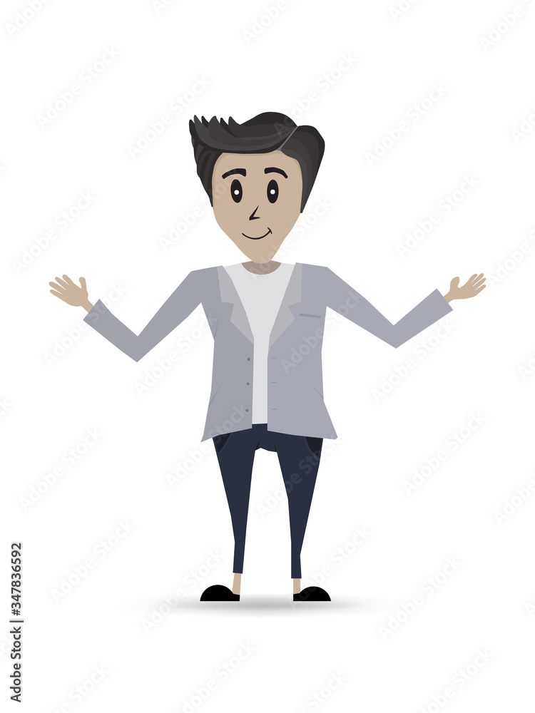 Young businessman dressed in a suit, Business people character. Vector. Young businessman dressed in a suit, Business people character. Vector.
