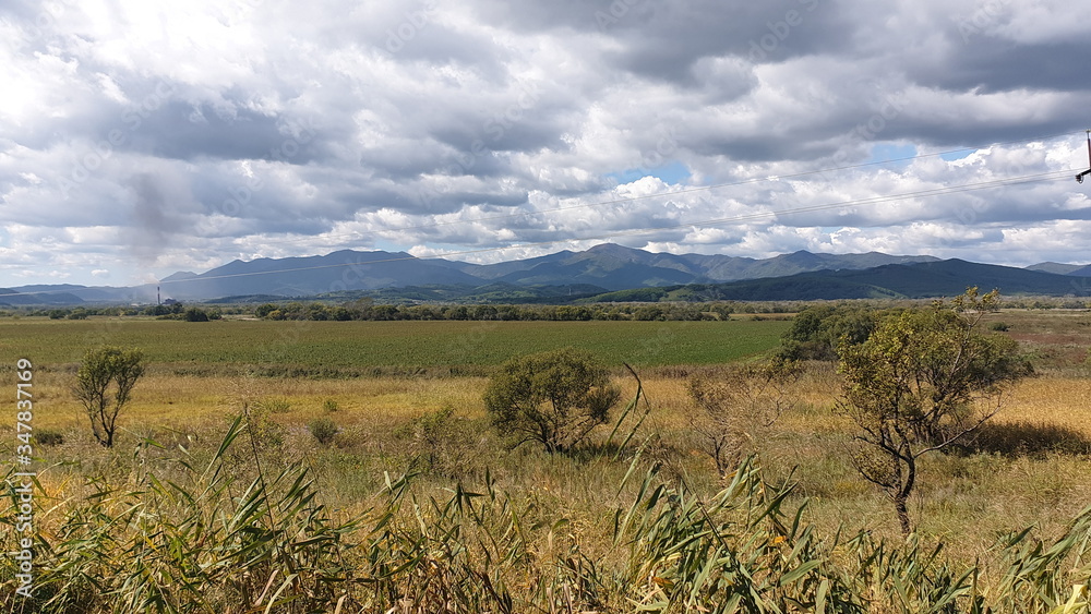 landscape with clouds