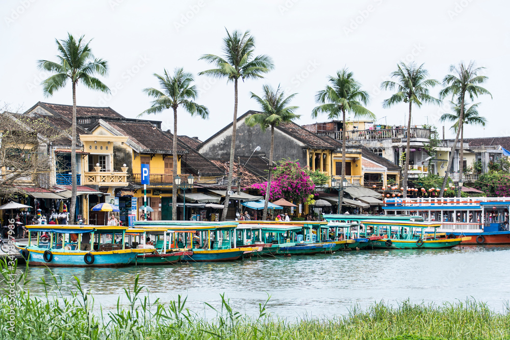 Hoi An am Fluss Thu Bon in Vietnam. Hoi An am Fluss Thu Bon in Vietnam.